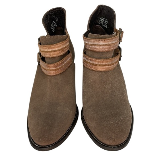 Steve Madden Booties Women's Brown Ankle Boots Brown Leather Buckle Size 6.5 - Picture 5 of 13